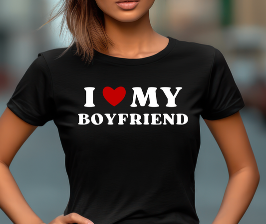 I Love My Girlfriend Boyfriend Matching Couples VDAY T-shirts, I Heart My Girlfriend Boyfriend Shirt, Valentine's Day Tee Shirt, Valentine Gift, Unisex T-Shirt