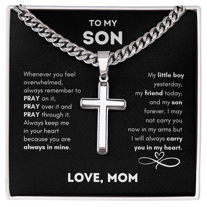 To My Son Cross Necklace