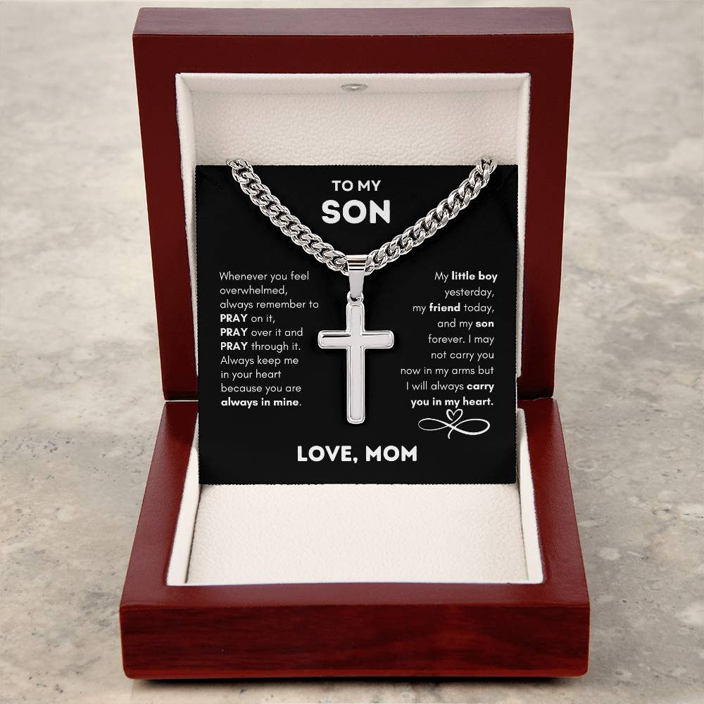 To My Son Cross Necklace