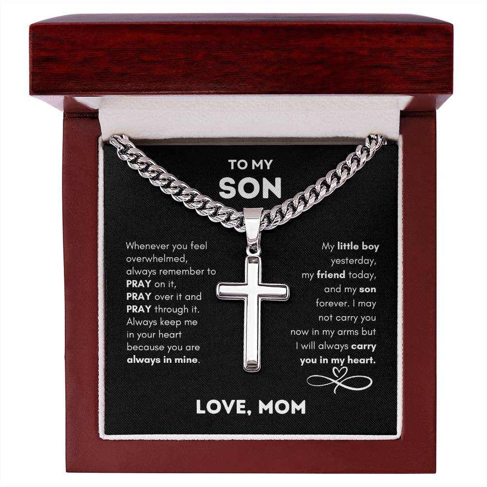 To My Son Cross Necklace