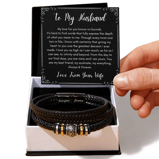 To My Husband Love You Forever Bracelet